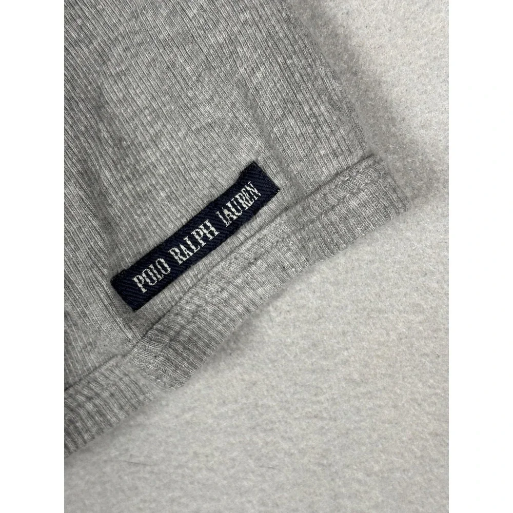 Vintage Polo Ralph Lauren Shirt‎ Mens Large Gray Ribbed Crewneck Cotton Knit Tee